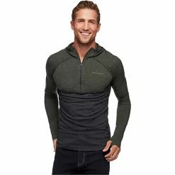 Black Diamond Solution Wool Half Zip Hooded Baselayer Top Men's