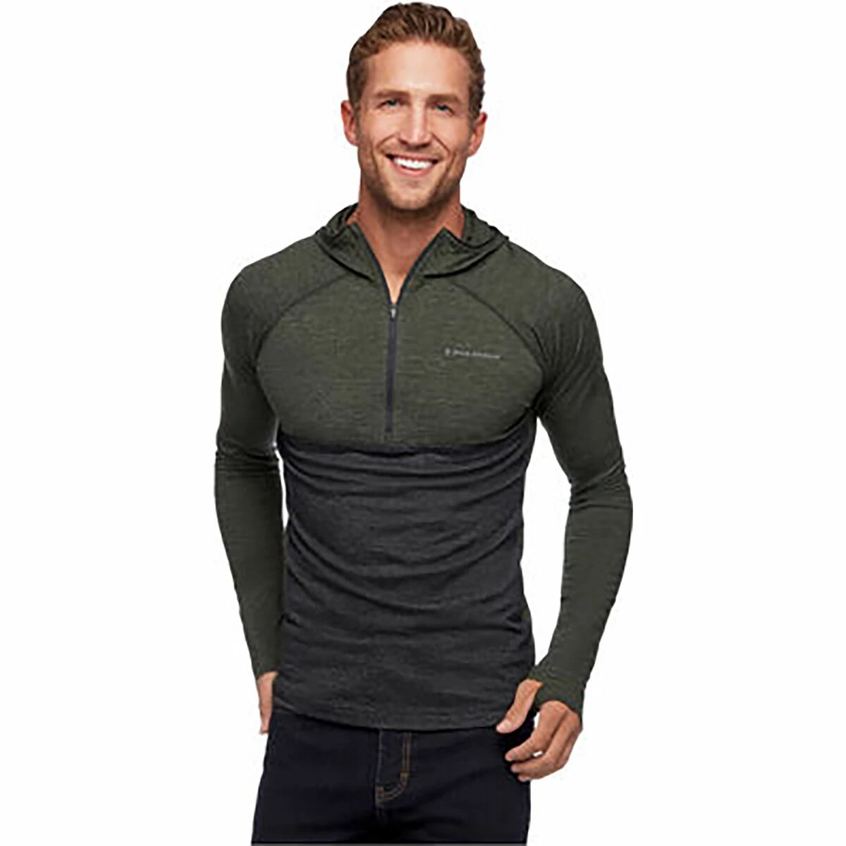 Black Diamond Solution Wool Half Zip Hooded Baselayer Top Men's 6 Black Diamond Solution Wool Half Zip Hooded Baselayer Top Men's - Image 5