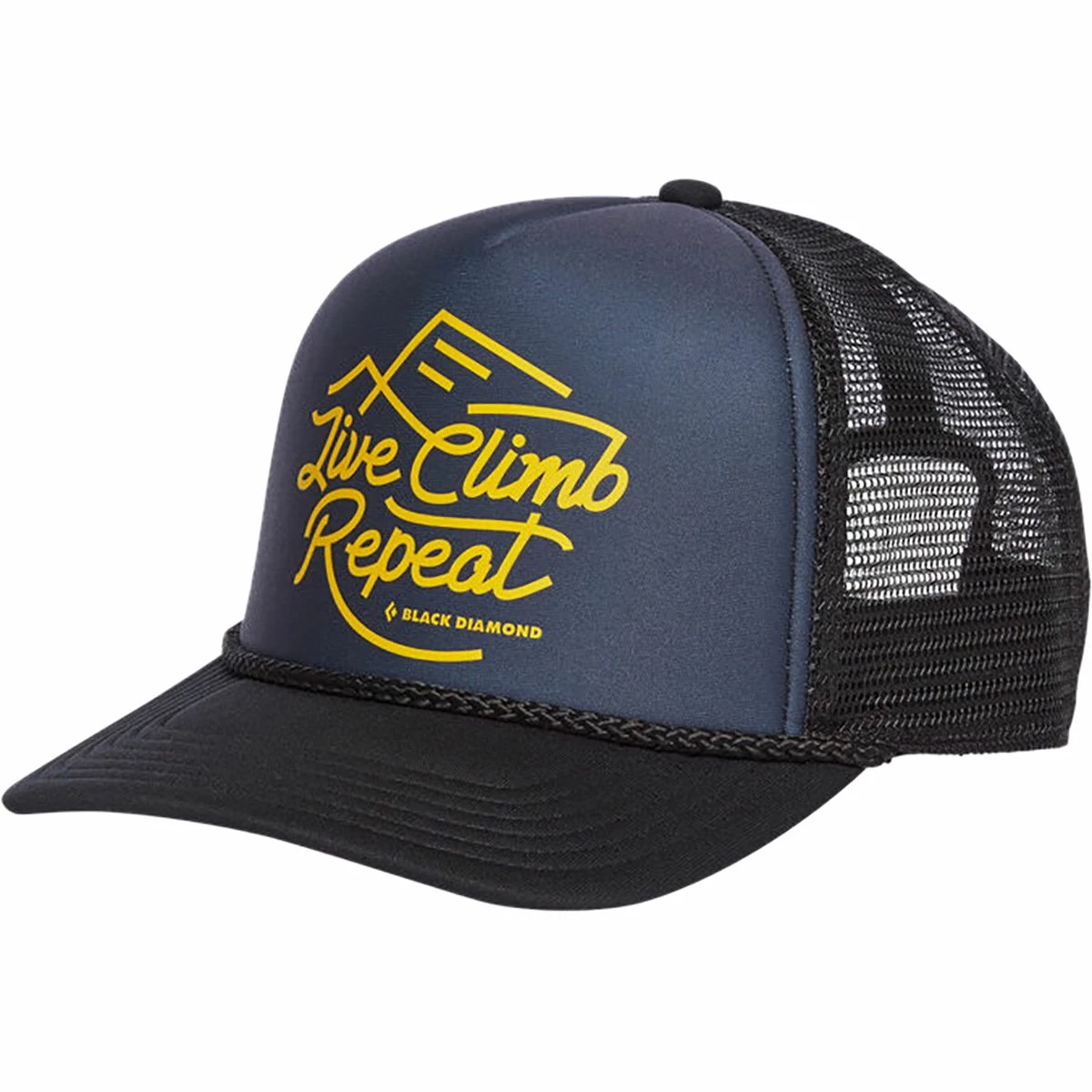 Black Diamond Flat Bill Trucker Hat 3 Black Diamond Flat Bill Trucker Hat - Image 2
