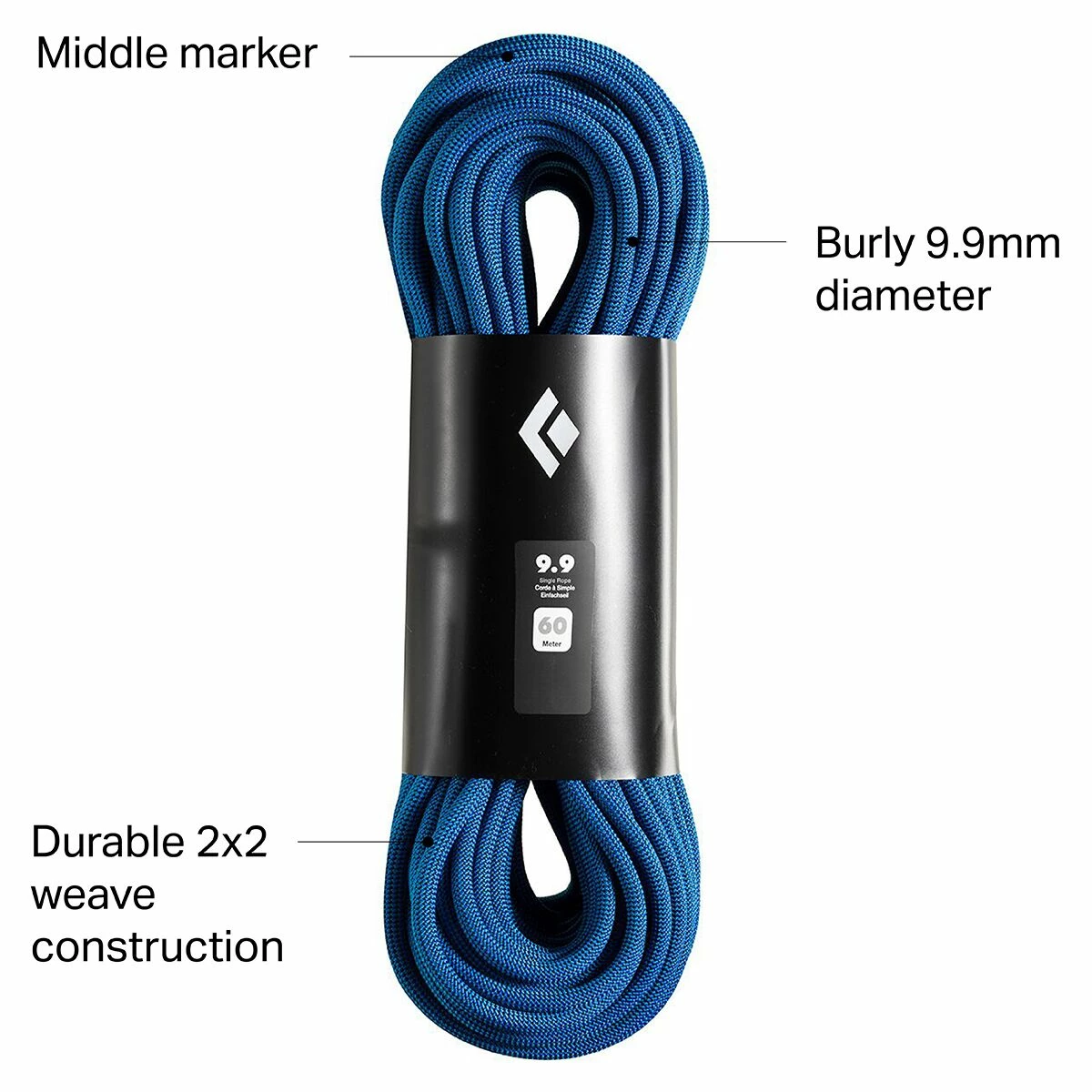 Black Diamond 9.9 Climbing Rope 4 Black Diamond 9.9 Climbing Rope - Image 2